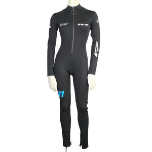 HMN ALNS Do Not Copy F1 Racing Fitted Biker Catsuit Jumpsuit Black Size S